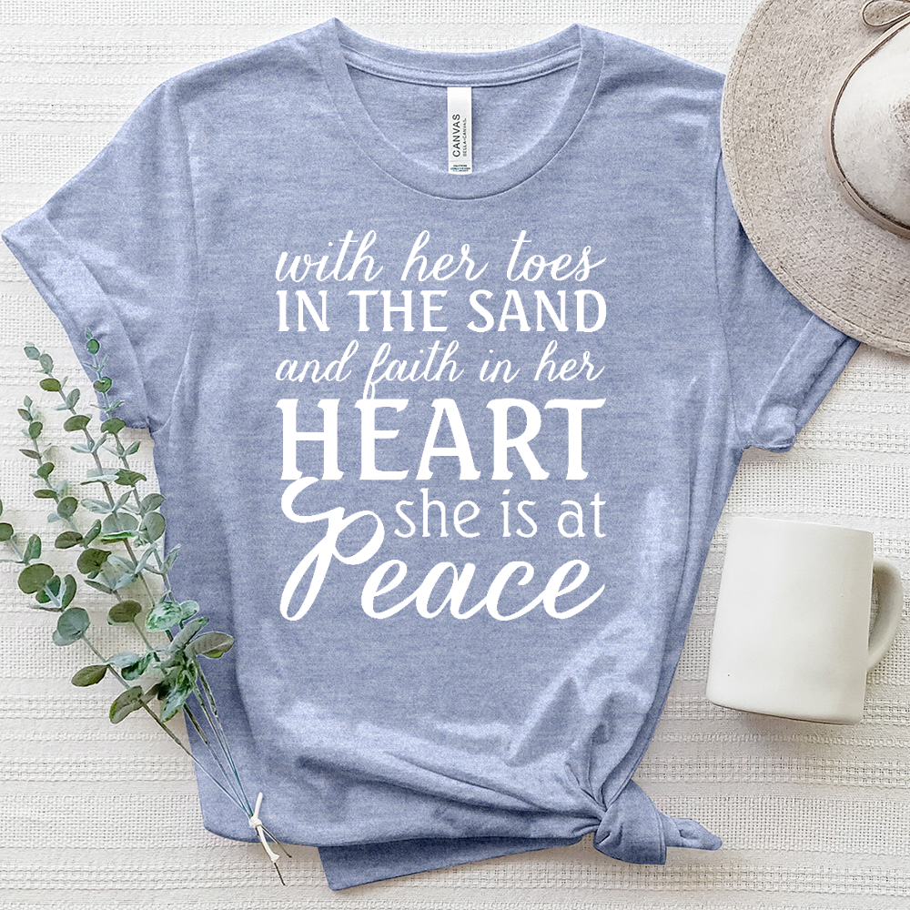 She Is at Peace Heathered Tee