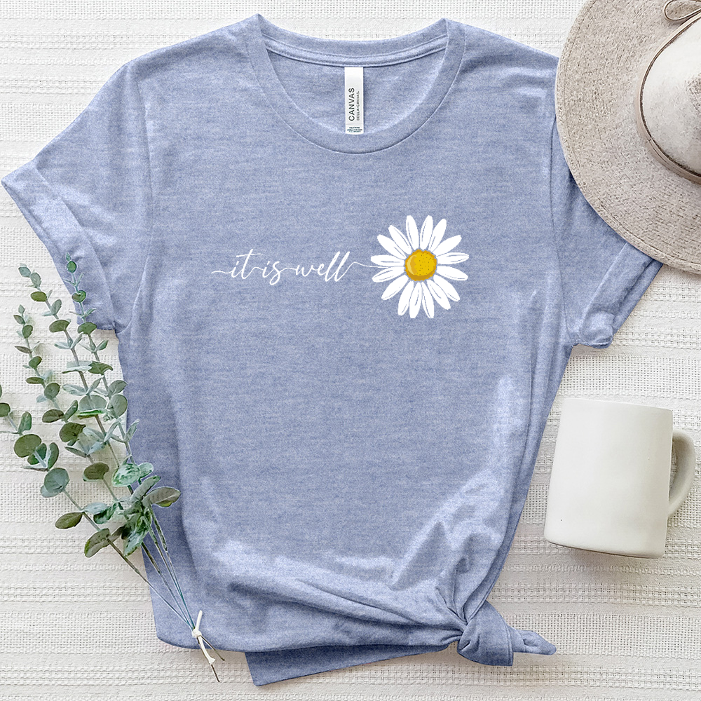 It is well Daisy Heathered Tee