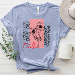 Faith Wild Flower Pink Heathered Tee