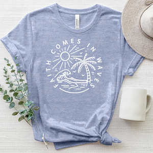 Faith Comes in Waves Heathered Tee