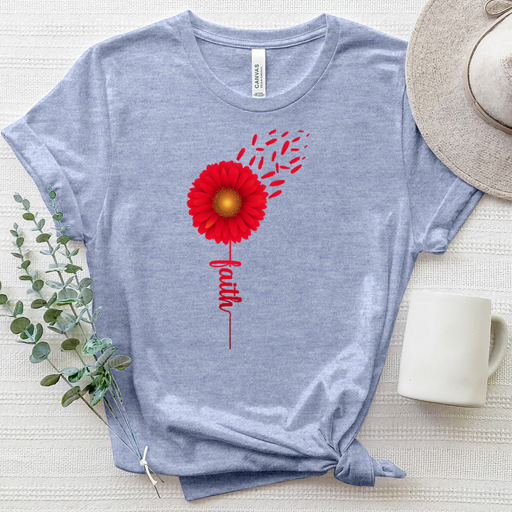 Red Flower Faith Tee