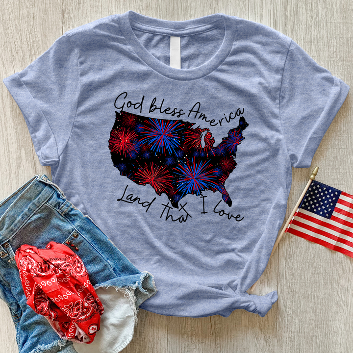 Land That I Love Fireworks Heathered Tee