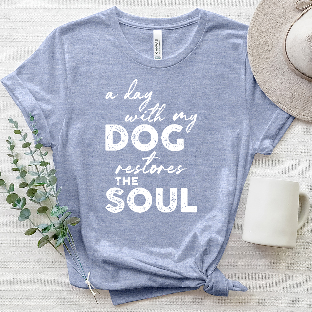 A Day with My Dog Heathered Tee