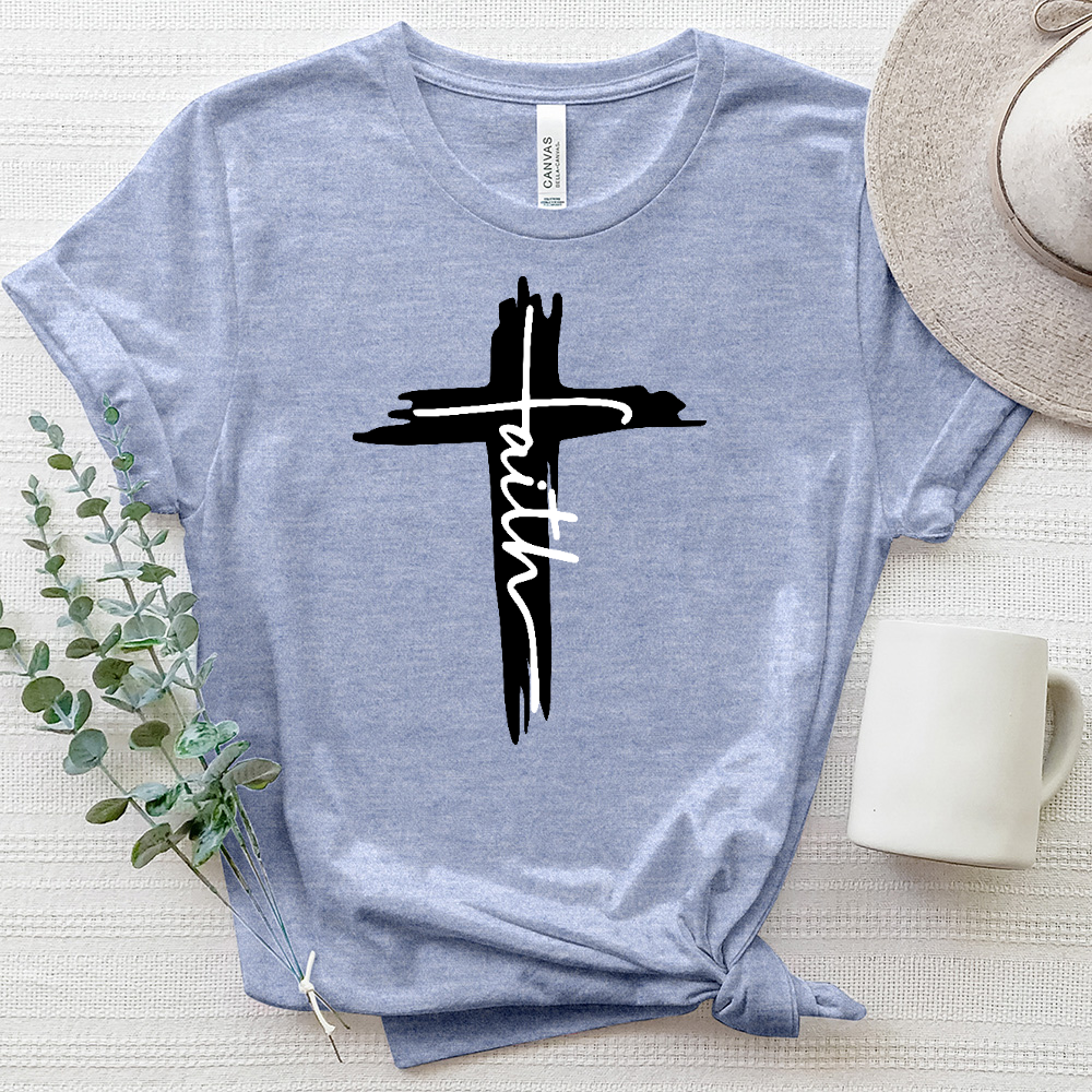 Faith Cross Heathered Tee