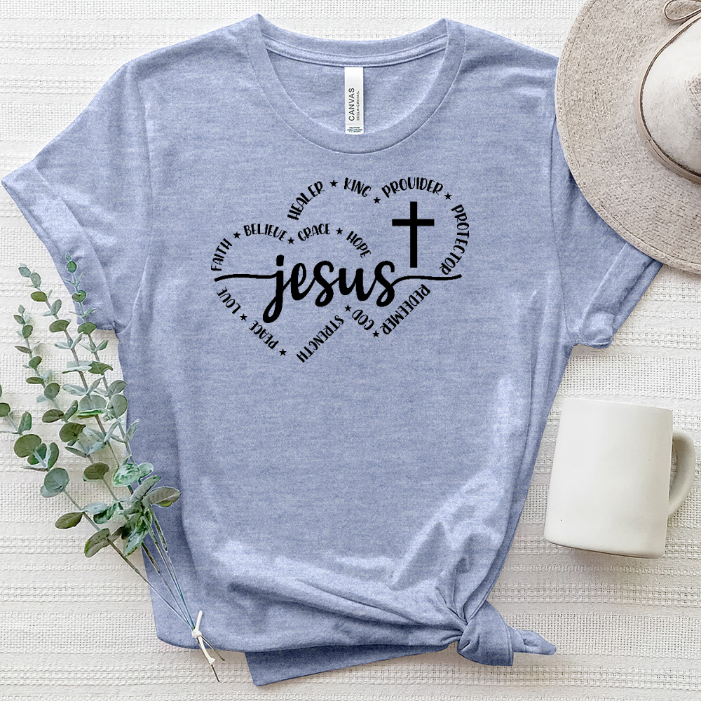 Jesus Cross Heathered Tee