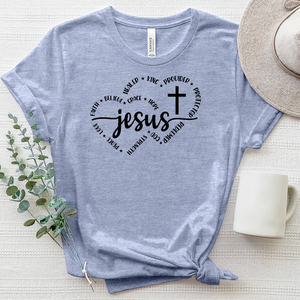 Jesus Cross Heathered Tee