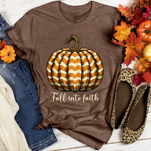 Fall Into Faith Pumpkin Heathered Tee