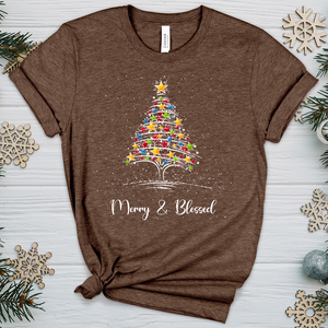 Merry & Blessed Star Heathered Tee