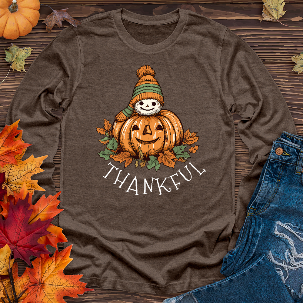 Thankful Happy Pumpkins Long Sleeve Tee