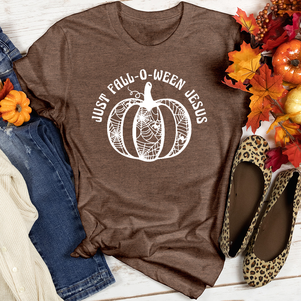 Fall-o-ween Jesus Halloween Heathered Tee