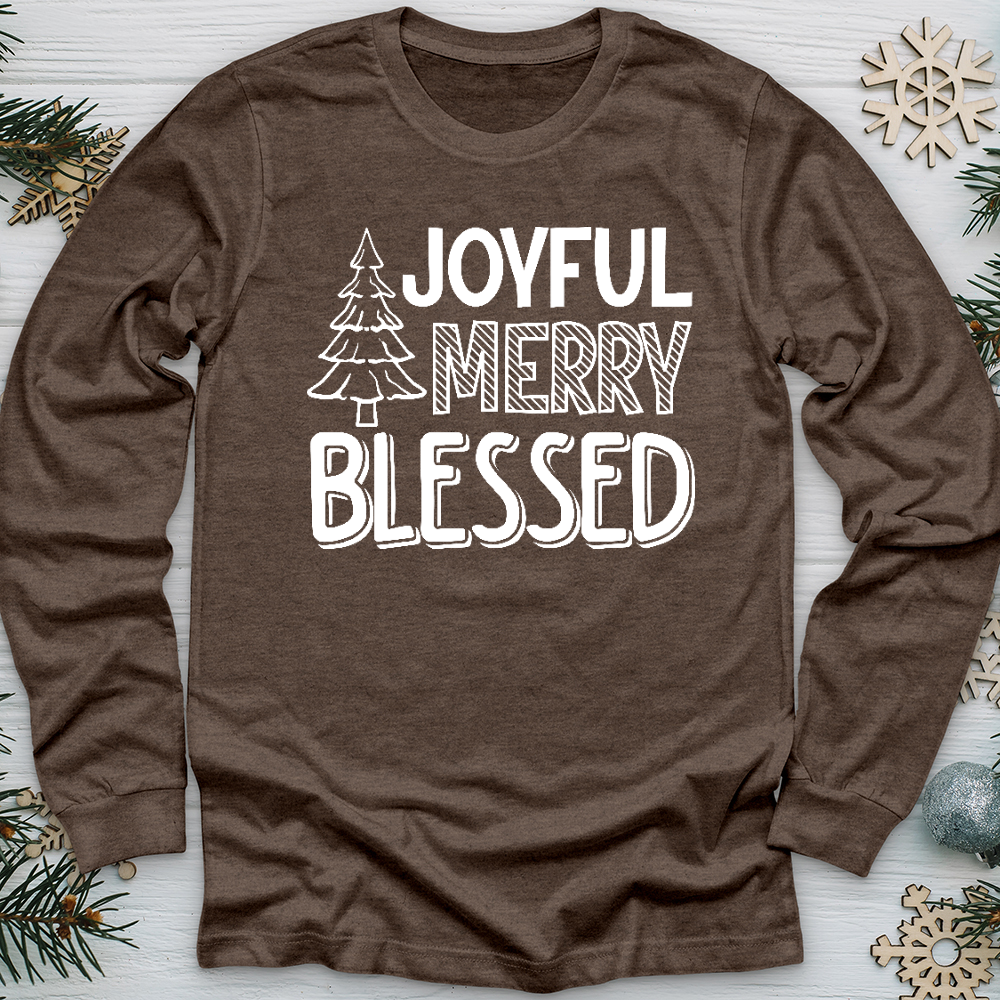 Joyful Merry Blessed Long Sleeve Tee