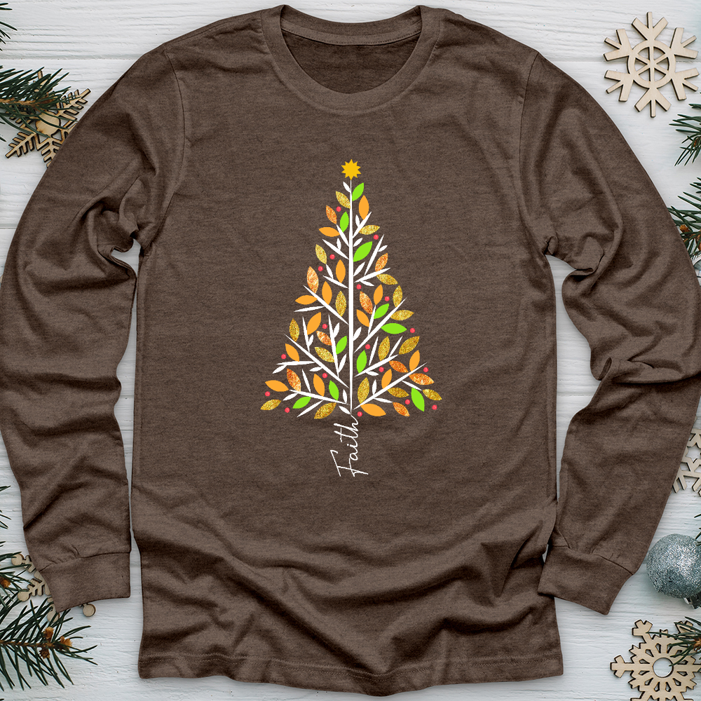 Faith Christmas Holly Long Sleeve Tee