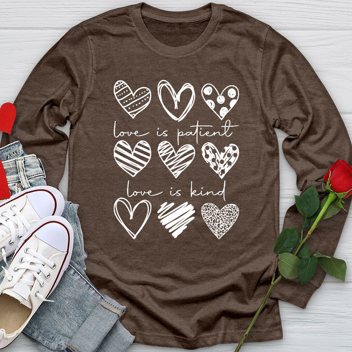 Heart Pattern Long Sleeve Tee