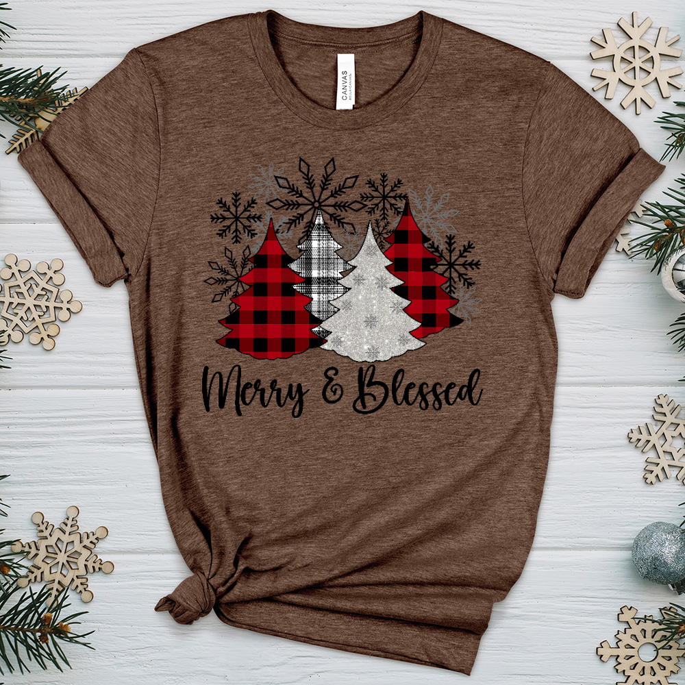 Merry & Blessed Christmas Heathered Tee