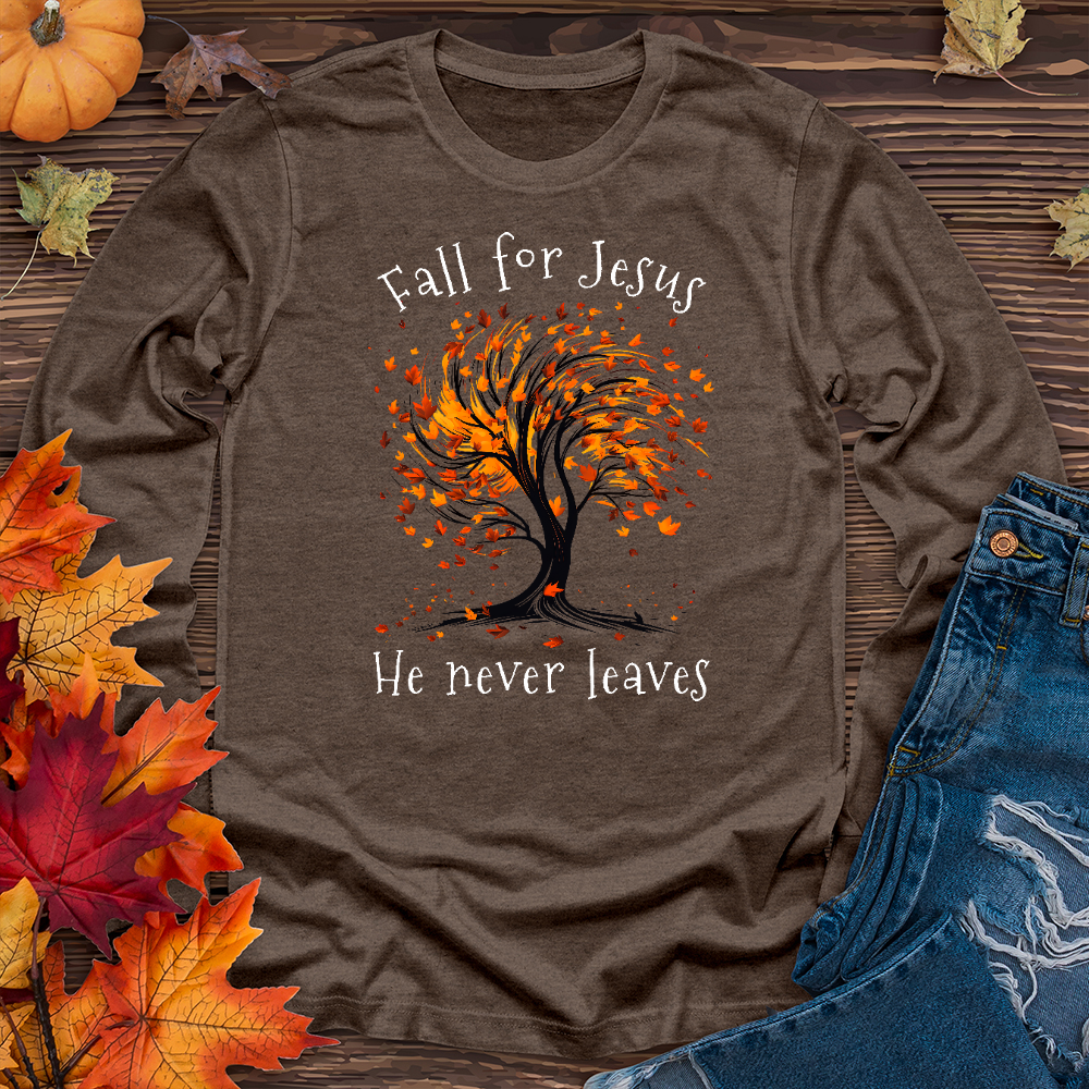 Fall For Jesus Swirl Long Sleeve Tee