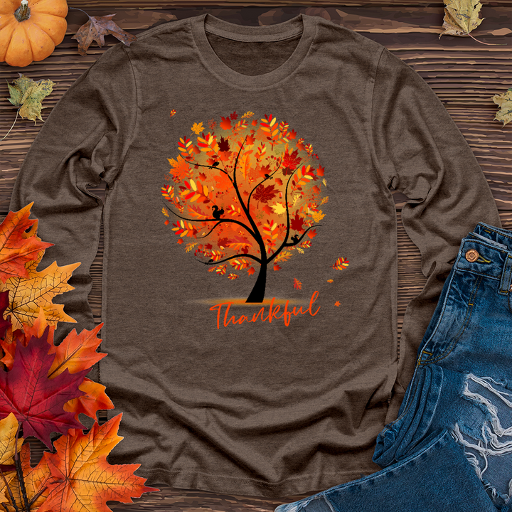 Thankful Autumn Tree Long Sleeve Tee