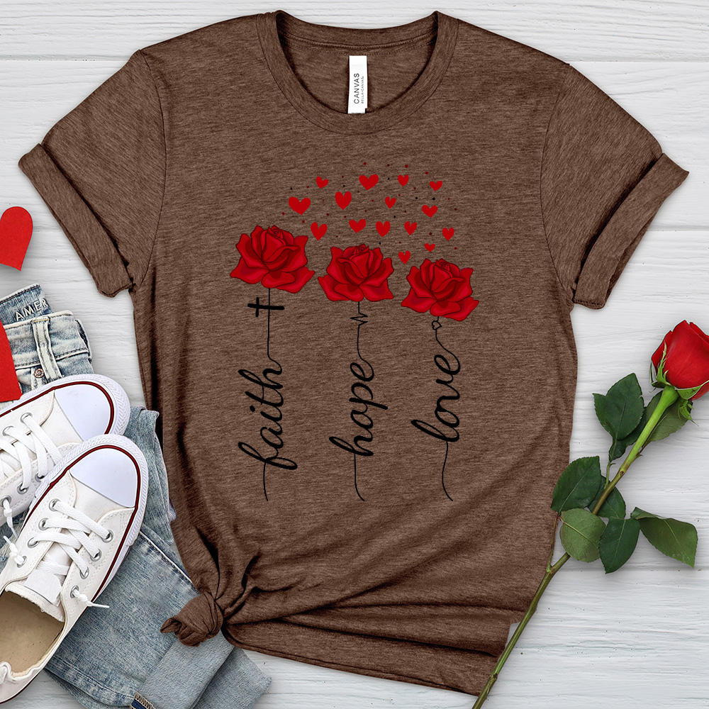 Loved Floating Hearts Heathered Tee