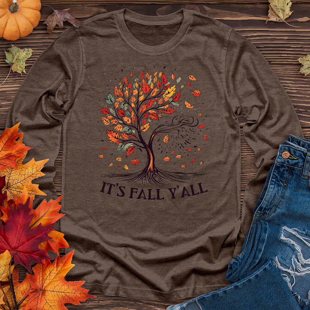 It's Fall Y'all Blooming Long Sleeve Tee