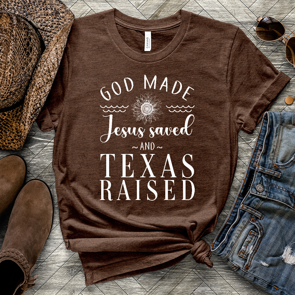 Jesus Saved Heathered Tee