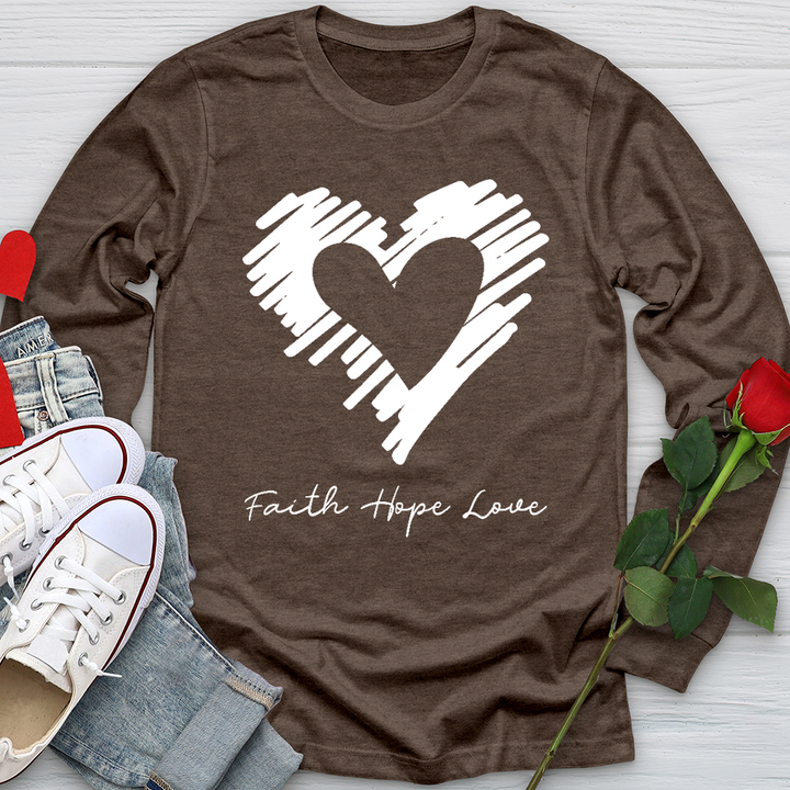 Heart Silhouette Long Sleeve Tee