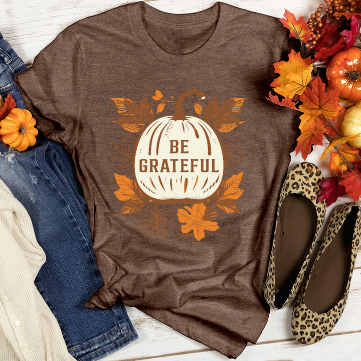 Vintage Pumpkin Leaf Delights Heathered Tee