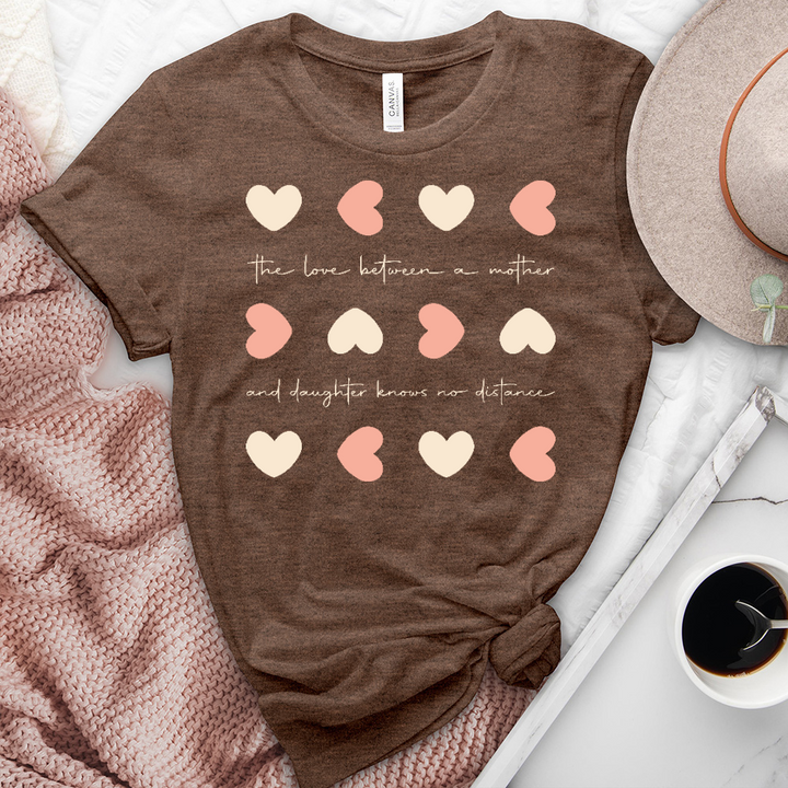 The Love Between Heart Pattern Heathered Tee