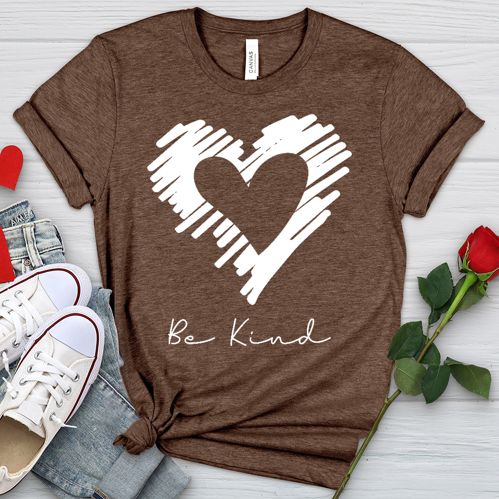 Be Kind Silhouette Heathered Tee