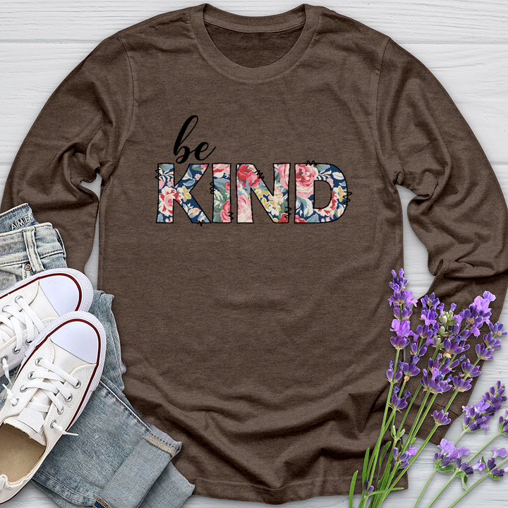 Be Kind Flowers Long Sleeve Tee