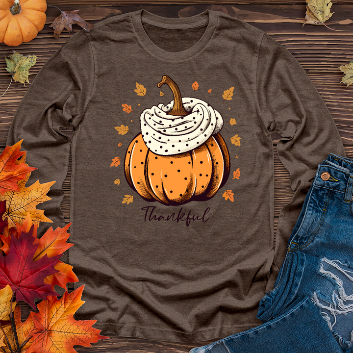 Vintage Pumpkin Coziness Long Sleeve Tee