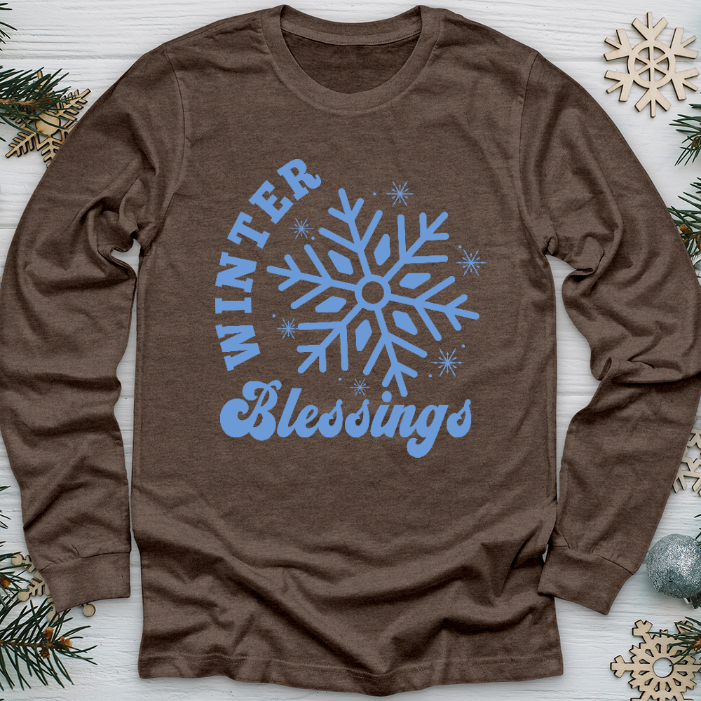 Blue Snowflake Long Sleeve Tee