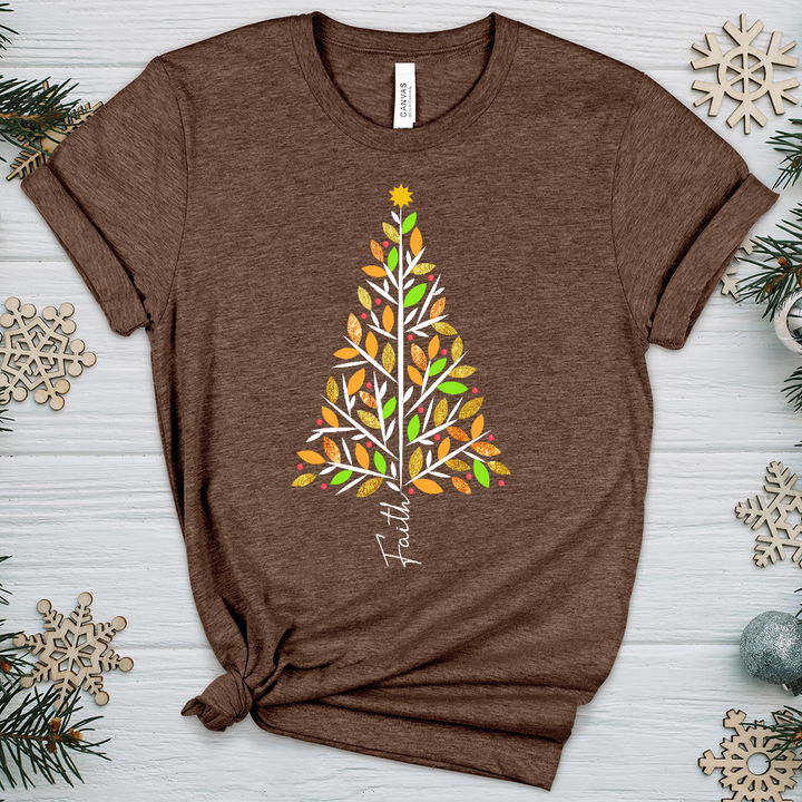 Faith Christmas Tree Heathered Tee