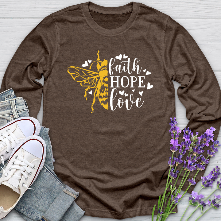 Faith Hope Love Bumble Long Sleeve Tee