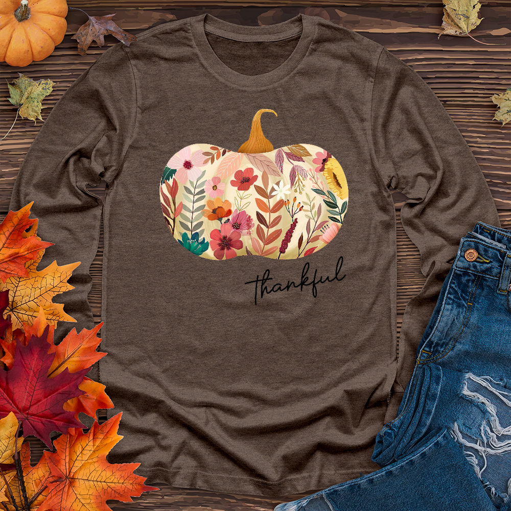 Thankful Garden Pumpkin Long Sleeve Tee