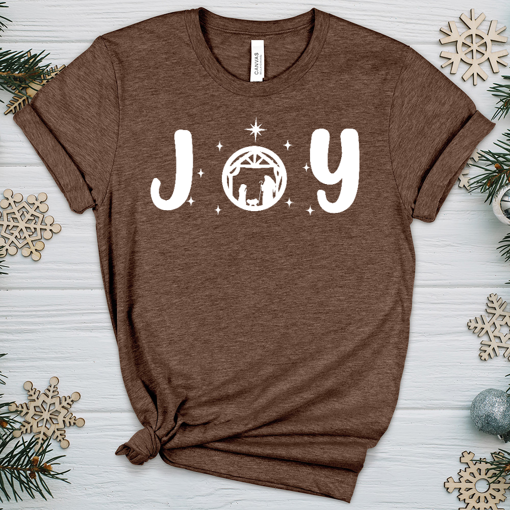 Joy Nativity Heathered Tee