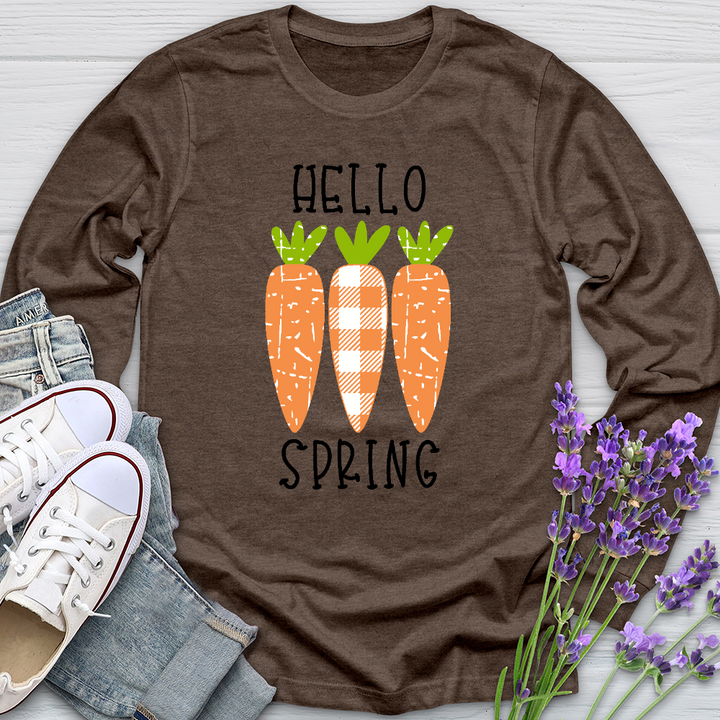 Hello Spring Carrots Long Sleeve Tee