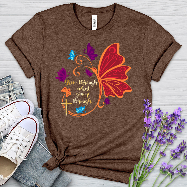 Grow Through What You Go Through Heathered Tee