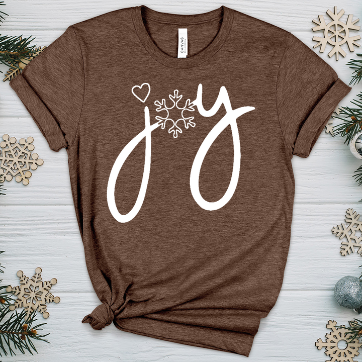 Joy Snowflake 01 Heathered Tee