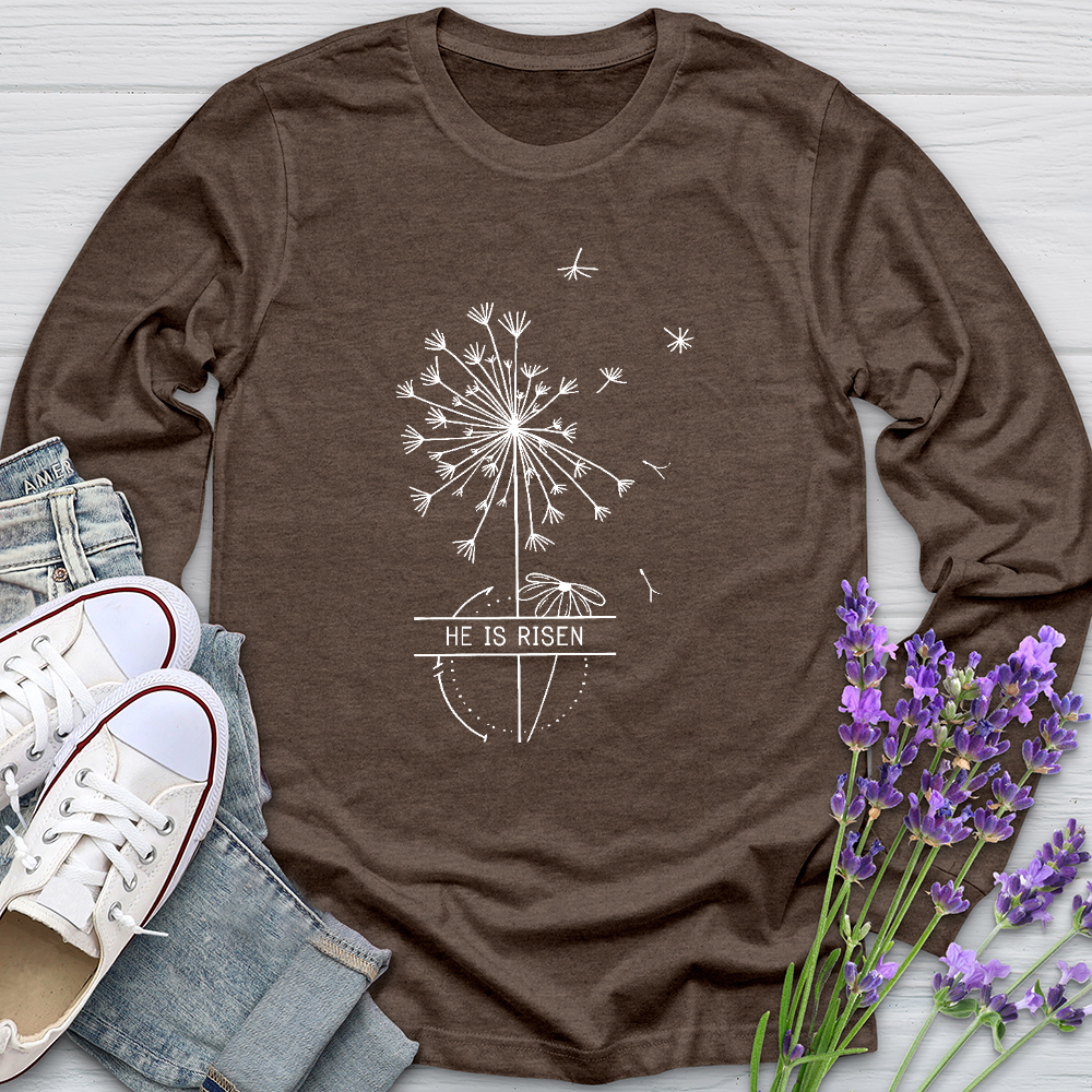 He Is Risen Dandelion Long Sleeve Tee