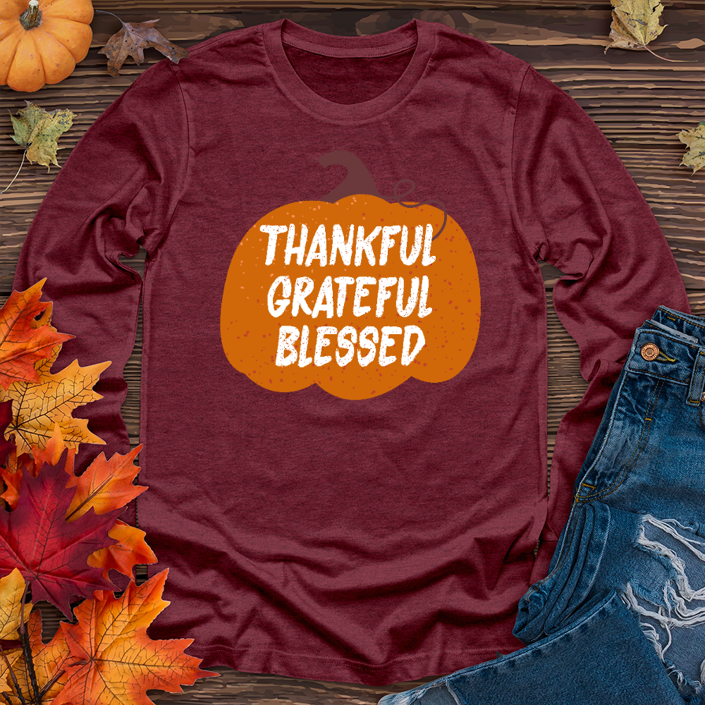 TGB Autumn Pumpkin Scene Long Sleeve Tee