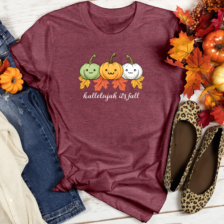 Pastel Pumpkin Trio Heathered Tee