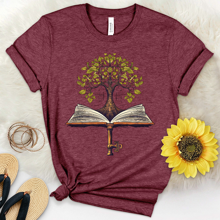 Key To Wisdom & Faith Heathered Tee