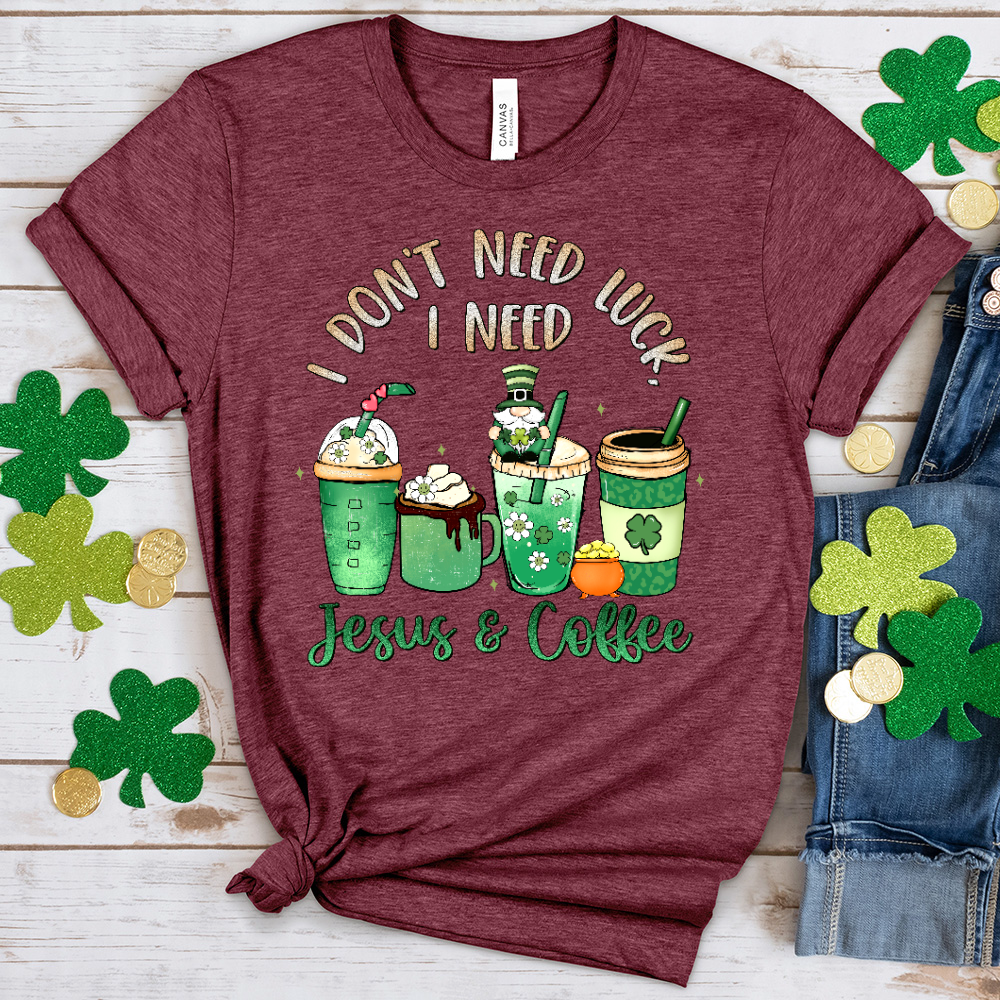 I Don't Need Luck Heathered Tee