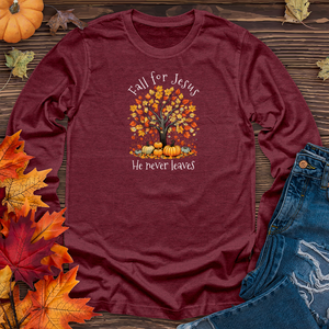 Vintage Floral Pumpkin Tree Long Sleeve Tee