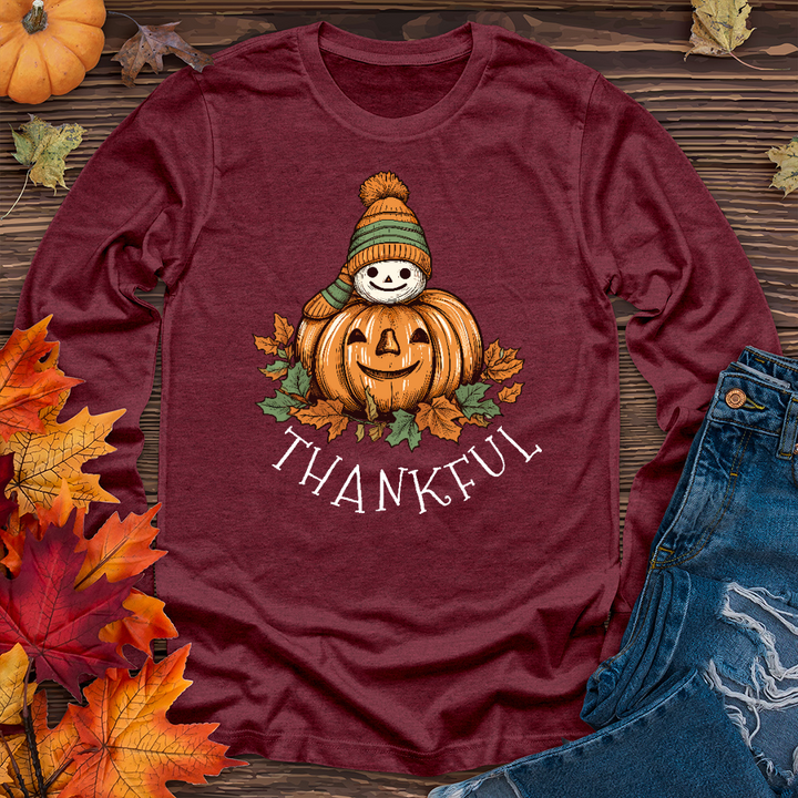 Thankful Happy Pumpkins Long Sleeve Tee