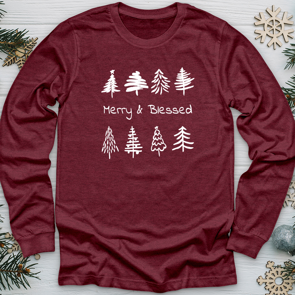 Merry & Blessed Tree Farm Long Sleeve Tee