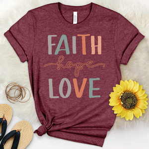 Faith Hope Love Spectrum Heathered Tee