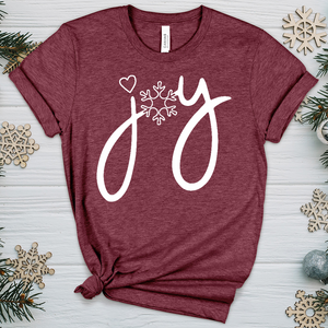 Joy Snowflake 01 Heathered Tee