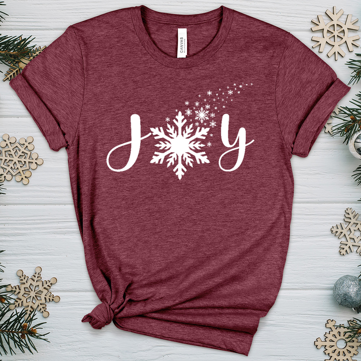 Joy Snowflake Heathered Tee