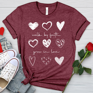 Walk By Faith Grow In Love Heathered Tee