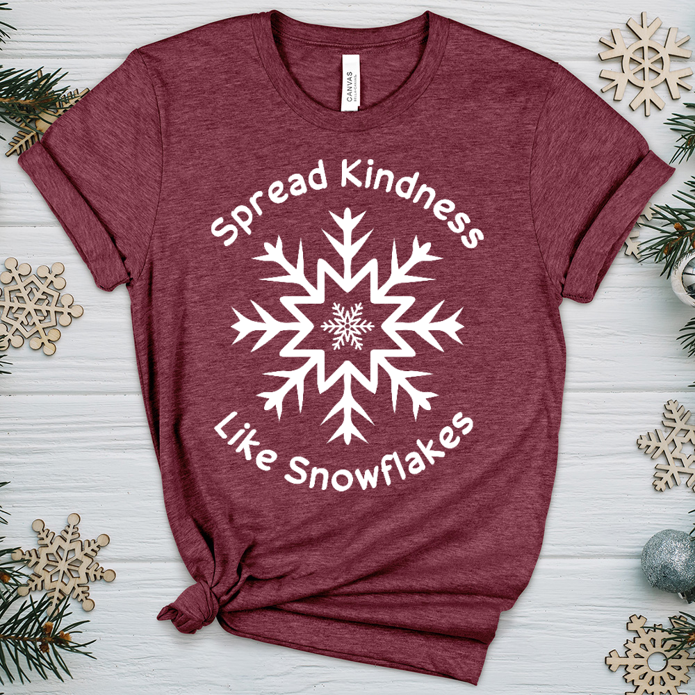 Spread Kindness Like Snowflakes Heathered Tee